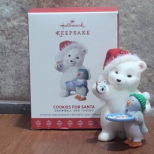 Hallmark Cookies for Santa Snowball and Tuxedo 2017 Christmas Ornament